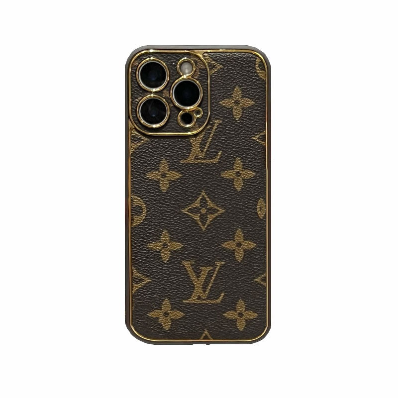 Luxury Leather Monogram Phone Case For iPhone Big Printing-CRK251525