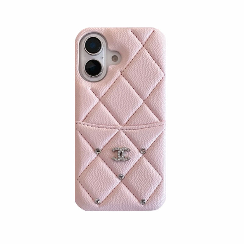 PremiumLeather CC Phone Case With Card Holder For iPhone Black-DZS250112