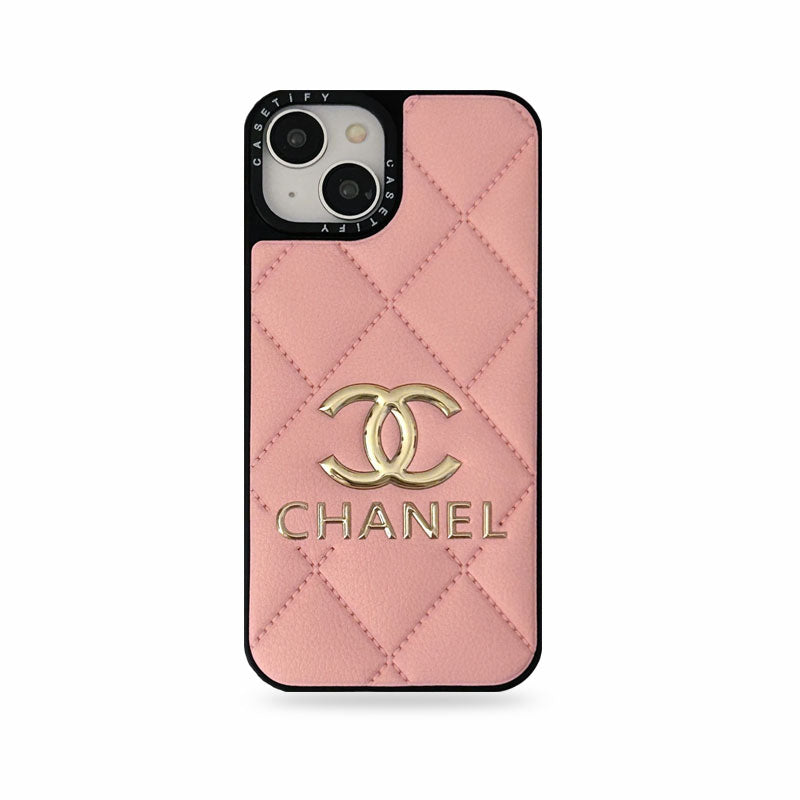 Leather CC Phone Case For iPhone Pink -XPK251725