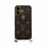 Monogram Phone Case With Card Holder And Strap Big Printing -XKB241520