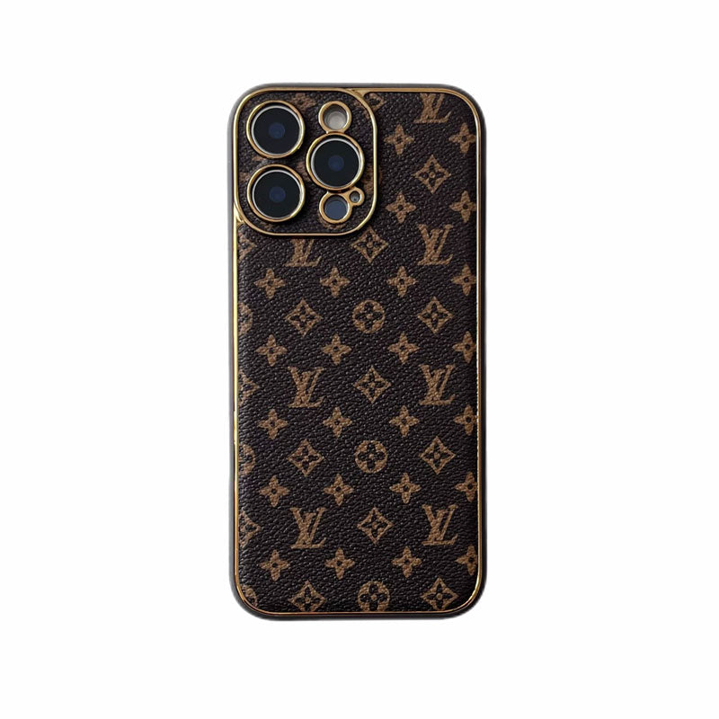 Luxury Leather Monogram Phone Case For iPhone Big Printing-CRK251525