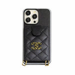 CC Phone Case With Card Holder And Strap For iPhone White-GSK250604