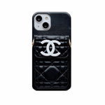 Leather CC Phone Case With Wallet And Strap For iPhone Pink -QBK251805