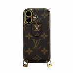 Monogram Phone Case With Card Holder And Strap Big Printing -XKB241520