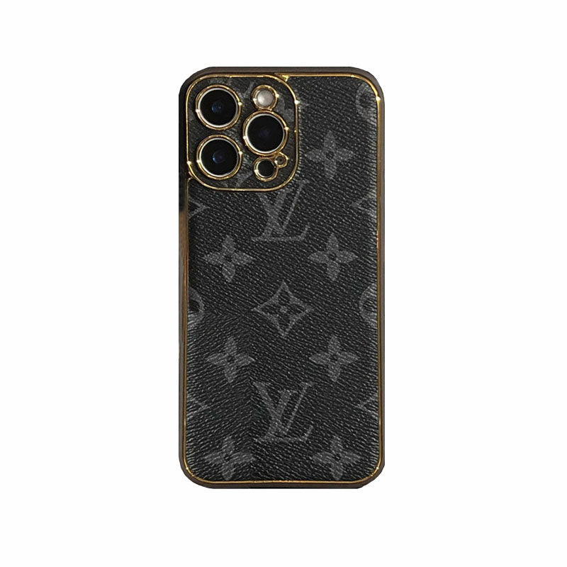 Luxury Leather Monogram Phone Case For iPhone Big Printing-CRK251525
