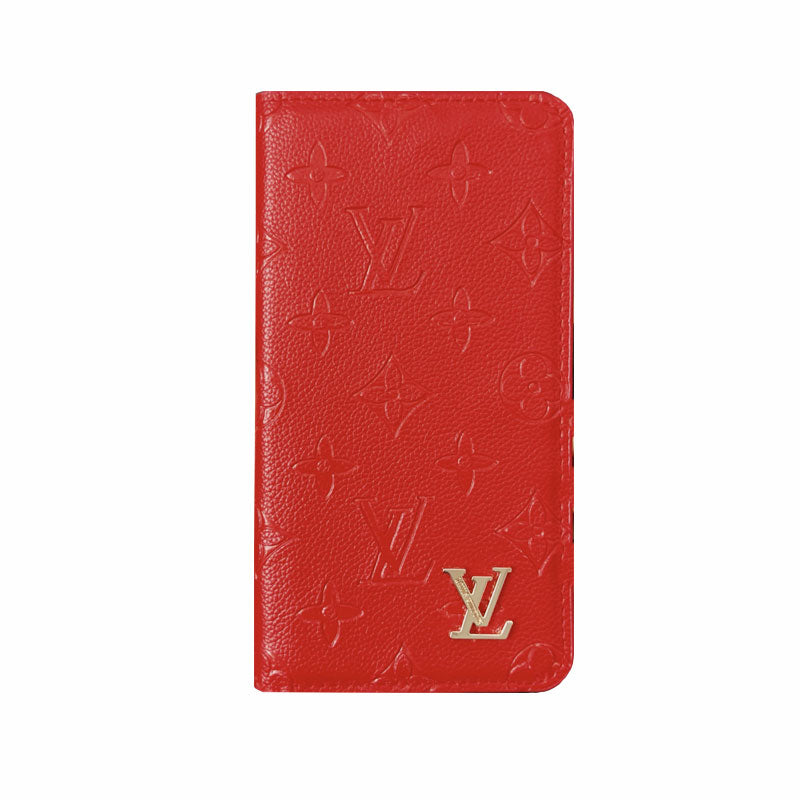 PremiumLeather Fold Phone Case With Card Holder For iPhone Black-HSK250112