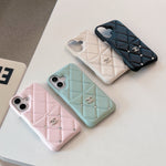 PremiumLeather CC Phone Case With Card Holder For iPhone Black-DZS250112