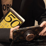 Leather Monogram Phone Case With Holder For iPhone-CXK251520