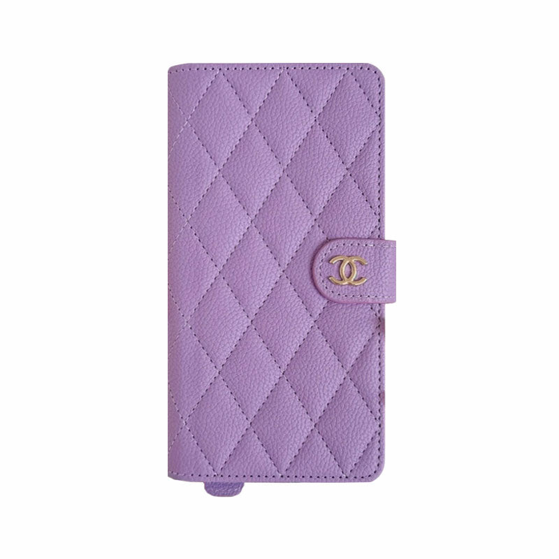 Leather CC Phone Case With Fold Wallet For iPhone White-ZDB251641