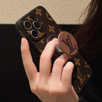 Leather Monogram Phone Case With Holder For iPhone-CXK251520