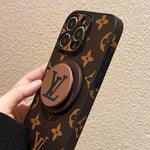 Leather Monogram Phone Case With Holder For iPhone-CXK251520