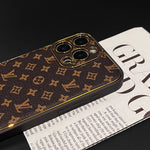 Luxury Leather Monogram Phone Case For iPhone Big Printing-CRK251525