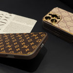 Luxury Leather Monogram Phone Case For iPhone Big Printing-CRK251525