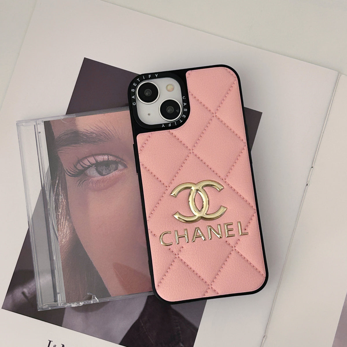 Leather CC Phone Case For iPhone Pink -XPK251725