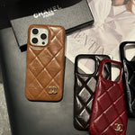 Leather CC Phone Case For iPhone Brown-XNP250605
