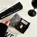 LeatherMonogram Phone Case With Card Holder For iPhone Black-BMKQ241757