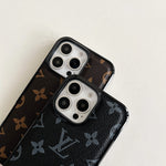 LeatherMonogram Phone Case For iPhone Black-BMK241125