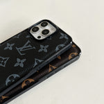 LeatherMonogram Phone Case For iPhone Black-BMK241125
