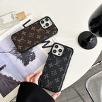 LeatherMonogram Phone Case For iPhone Brown-BMK241125